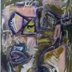 &ldquo;Seeress&rdquo; abstract painting by Tania Miliou about humanity&rsquo;s separation from nature.