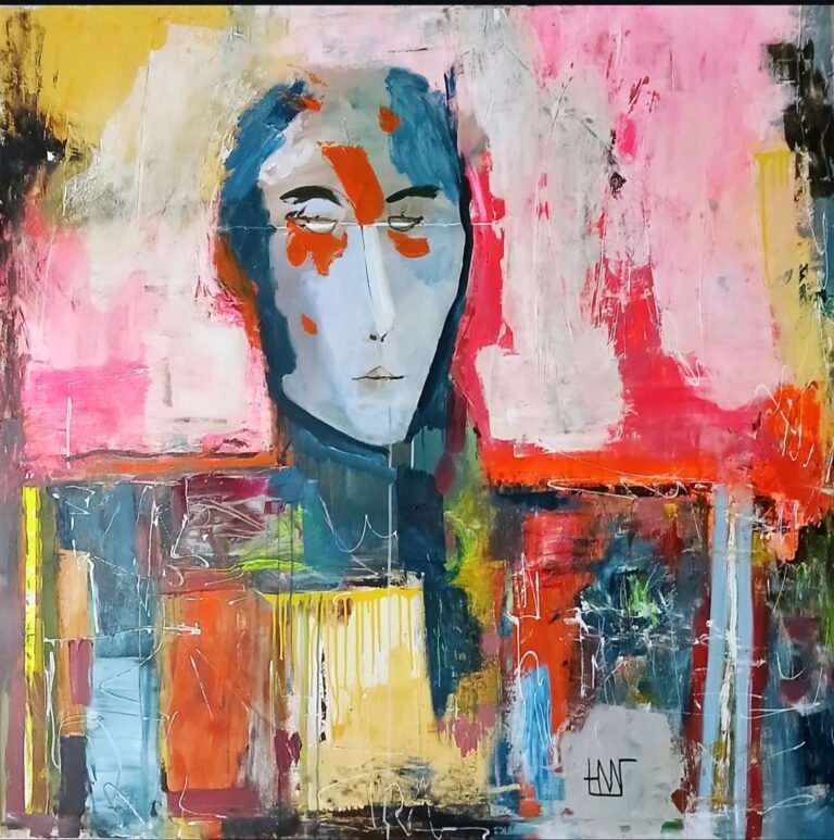Alte Ego by abstract artist Tania Miliou – a fine art painting exploring identity, self-discovery, and emotion through color & texture.