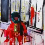 abstract symbolic painting of passing through life